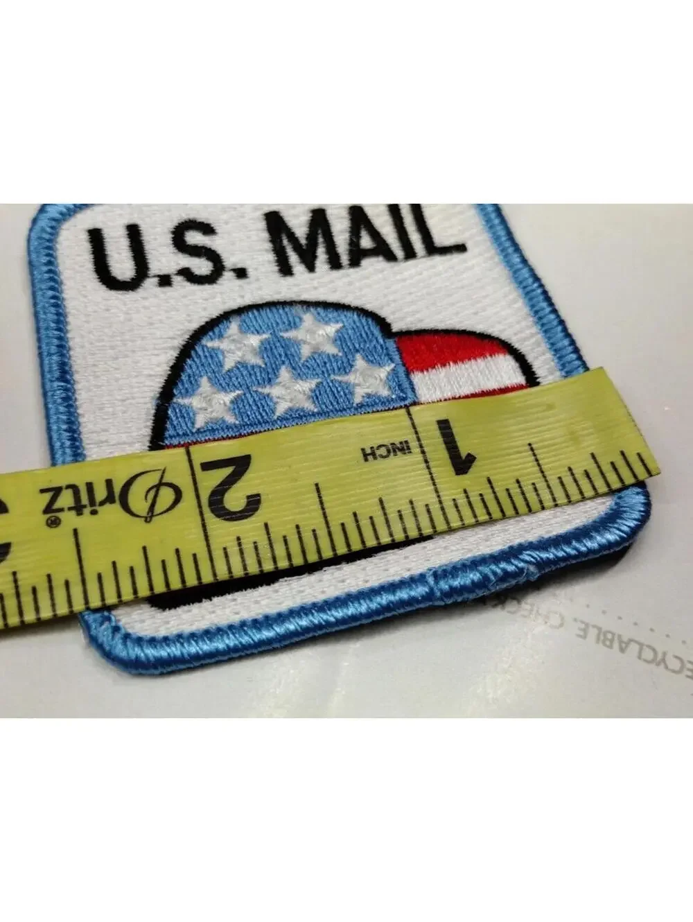 PATCH EAGLE Embroidered STARS USA Red White CARRIER Two Vintage 90s USA Patches
